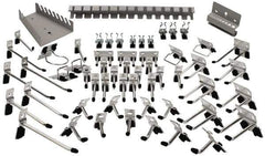 Kennedy - Tool Holder Sets For Square Hole Pegboard - Steel, 60 Piece Set - USA Tool & Supply