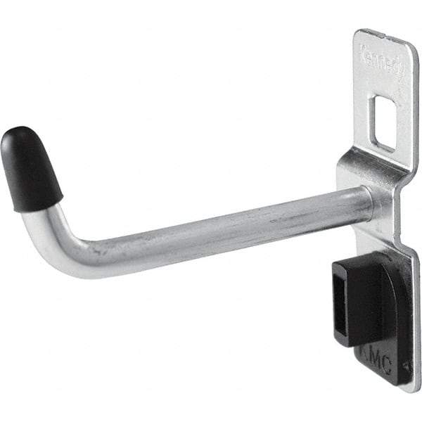 Kennedy - 1/4" Diam, 2" Long Single Vertical End Pegboard Hook - Steel - USA Tool & Supply