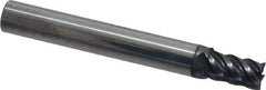 Accupro - 7/32", 3/8" LOC, 1/4" Shank Diam, 2" OAL, 5 Flute, Solid Carbide Square End Mill - Single End, AlTiN Finish, Spiral Flute, 45° Helix, Centercutting, Right Hand Cut, Right Hand Flute - USA Tool & Supply