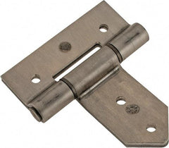 Made in USA - 3-3/4" Long x 2" Wide, Hinge - Aluminum, Brushed Finish - USA Tool & Supply