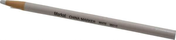 Markal - White, Water Based Paint Stick - Pencil Tip - USA Tool & Supply