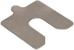 Made in USA - 5 Piece, 4 Inch Long x 4 Inch Wide x 0.125 Inch Thick, Slotted Shim Stock - Stainless Steel, 1-1/4 Inch Wide Slot - USA Tool & Supply