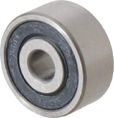 Value Collection - 3/16" Bore Diam, 11/16" OD, Double Seal Semi Ground Extra Light Radial Ball Bearing - 5/16" Wide, 1 Row, Round Bore, 201 Lb Static Capacity, 500 Lb Dynamic Capacity - USA Tool & Supply