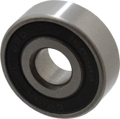 Value Collection - 5/16" Bore Diam, 29/32" OD, Double Seal Semi Ground Extra Light Radial Ball Bearing - 5/16" Wide, 1 Row, Round Bore, 291 Lb Static Capacity, 607 Lb Dynamic Capacity - USA Tool & Supply