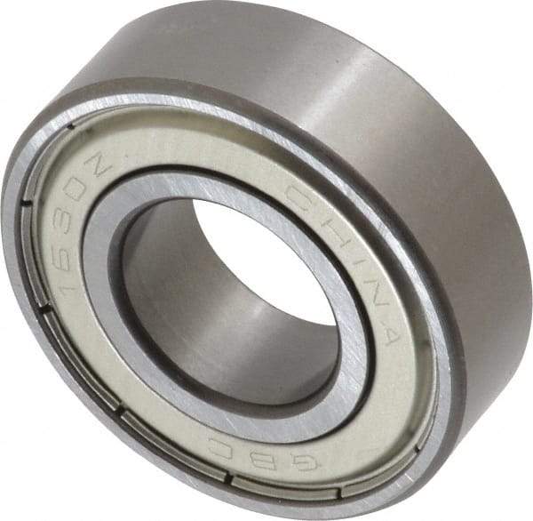 Value Collection - 3/4" Bore Diam, 1-5/8" OD, Double Shield Semi Ground Extra Light Radial Ball Bearing - 1/2" Wide, 1 Row, Round Bore, 1,010 Lb Static Capacity, 1,951 Lb Dynamic Capacity - USA Tool & Supply