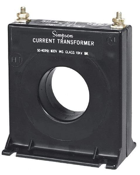 Simpson Electric - 150 Amp AC Input, 60 Hz, Panel Meter Current Transducer - 20, Screw Terminal, For Use with AC Ammeter - USA Tool & Supply