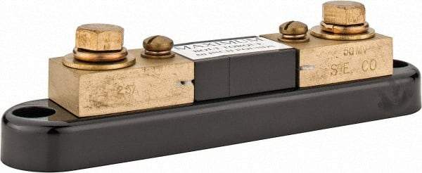 Simpson Electric - Panel Meter Portable Shunt - 25, 50 mV Drop, Screw Terminal, For Use with Falcon Series 200 mVDC Meters - USA Tool & Supply