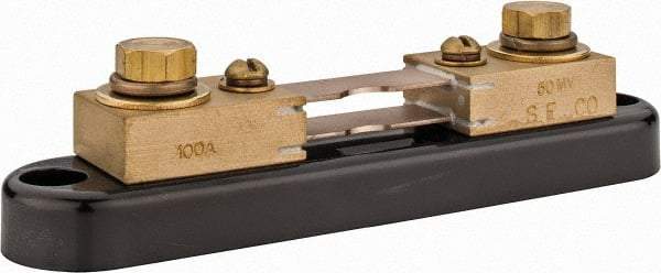 Simpson Electric - Panel Meter Portable Shunt - 100, 50 mV Drop, Screw Terminal, For Use with Falcon Series 200 mVDC Meters - USA Tool & Supply