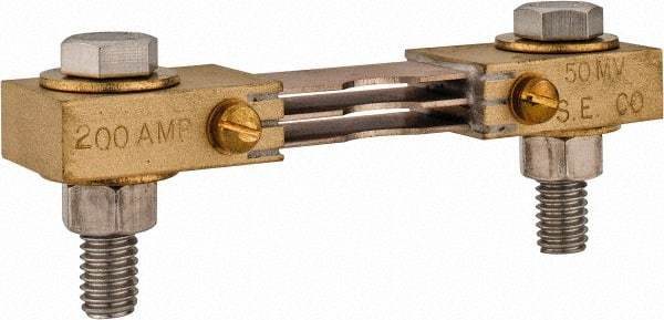 Simpson Electric - Panel Meter Switchboard Shunt - 200, 50 mV Drop, Screw Terminal, For Use with Falcon Series 200 mVDC Meters - USA Tool & Supply