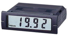 Simpson Electric - 3-1/2 Digits, Digital LCD, AC Ammeter, Panel Meter - 4-440 Hz, 250 VAC, Red - USA Tool & Supply