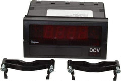 Simpson Electric - 3-1/2 Digits, Digital LED, DC Voltmeter, Panel Meter - 50/60 Hz, 10 Megohms, 120 VAC, 20 VDC, Red - USA Tool & Supply