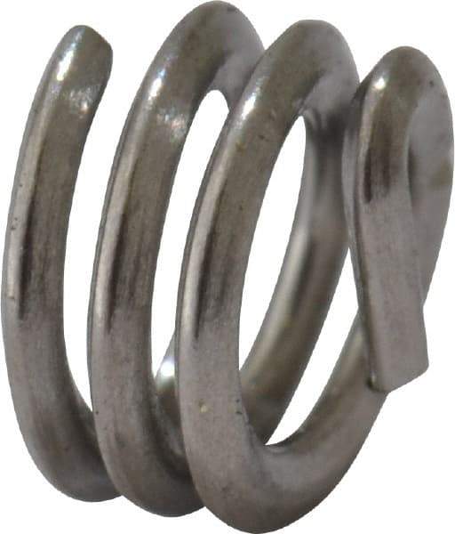 Heli-Coil - #4-40 UNC, 0.112" OAL, Free Running Helical Insert - 2-3/4 Free Coils, Tanged, 304 Stainless Steel, Bright Finish, 1D Insert Length - USA Tool & Supply