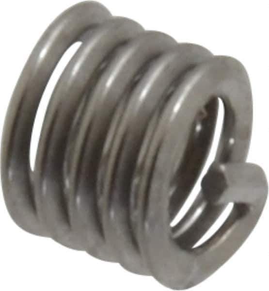 Heli-Coil - #4-40 UNC, 0.168" OAL, Free Running Helical Insert - 4-3/4 Free Coils, Tanged, 304 Stainless Steel, Bright Finish, 1-1/2D Insert Length - Exact Industrial Supply