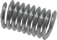 Heli-Coil - #4-40 UNC, 0.28" OAL, Free Running Helical Insert - 8-7/8 Free Coils, Tanged, 304 Stainless Steel, Bright Finish, 2-1/2D Insert Length - USA Tool & Supply