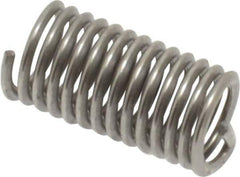 Heli-Coil - #8-32 UNC, 0.492" OAL, Free Running Helical Insert - 13-1/4 Free Coils, Tanged, 304 Stainless Steel, Bright Finish, 3D Insert Length - USA Tool & Supply