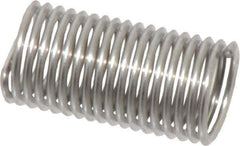 Heli-Coil - 1/4-28 UNF, 3/4" OAL, Free Running Helical Insert - 17-5/8 Free Coils, Tanged, 304 Stainless Steel, Bright Finish, 3D Insert Length - USA Tool & Supply