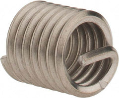 Heli-Coil - 3/8-16 UNC, 0.562" OAL, Free Running Helical Insert - 7-1/4 Free Coils, Tanged, 304 Stainless Steel, Bright Finish, 1-1/2D Insert Length - Exact Industrial Supply