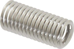 Heli-Coil - 3/8-16 UNC, 1-1/8" OAL, Free Running Helical Insert - 15-3/4 Free Coils, Tanged, 304 Stainless Steel, Bright Finish, 3D Insert Length - USA Tool & Supply