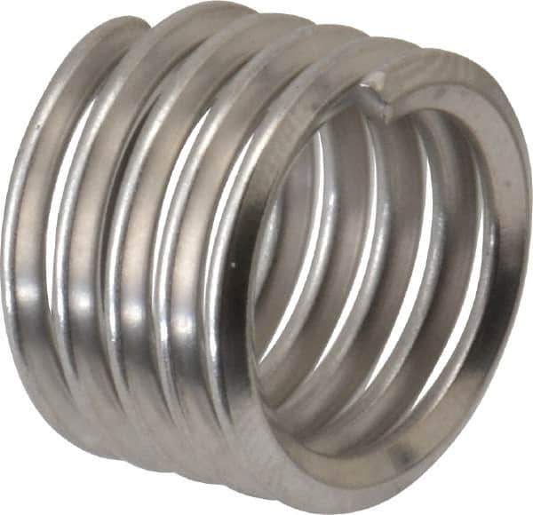 Heli-Coil - 1/2-13 UNC, 1/2" OAL, Free Running Helical Insert - 4-7/8 Free Coils, Tanged, 304 Stainless Steel, Bright Finish, 1D Insert Length - USA Tool & Supply