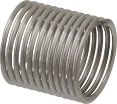 Heli-Coil - 1/2-20 UNF, 3/4" OAL, Free Running Helical Insert - 12-3/8 Free Coils, Tanged, 304 Stainless Steel, Bright Finish, 1-1/2D Insert Length - Exact Industrial Supply