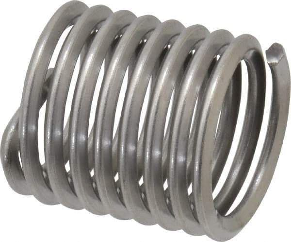 Heli-Coil - 5/8-11 UNC, 0.938" OAL, Free Running Helical Insert - 8-1/2 Free Coils, Tanged, 304 Stainless Steel, Bright Finish, 1-1/2D Insert Length - USA Tool & Supply