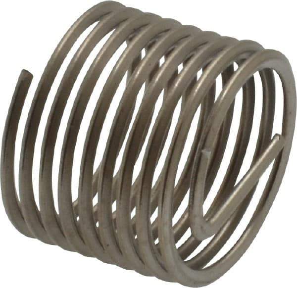 Heli-Coil - 5/8-18 UNF, 5/8" OAL, Free Running Helical Insert - 9 Free Coils, Tanged, 304 Stainless Steel, Bright Finish, 1D Insert Length - Exact Industrial Supply