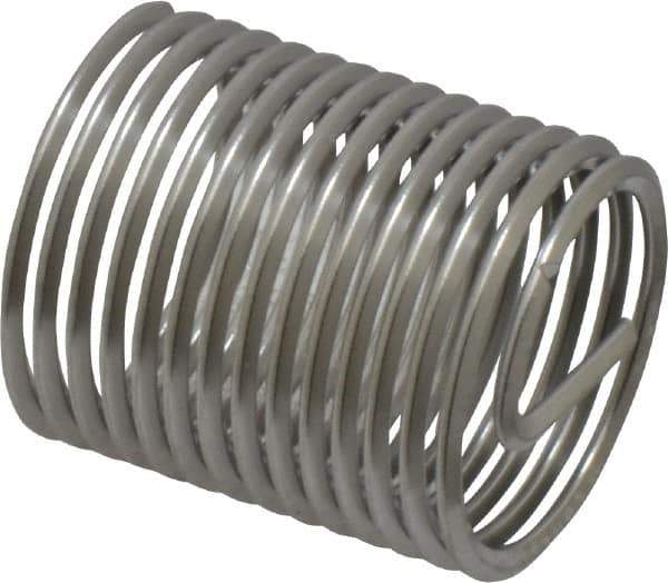 Heli-Coil - 5/8-18 UNF, 0.938" OAL, Free Running Helical Insert - 14-1/8 Free Coils, Tanged, 304 Stainless Steel, Bright Finish, 1-1/2D Insert Length - USA Tool & Supply