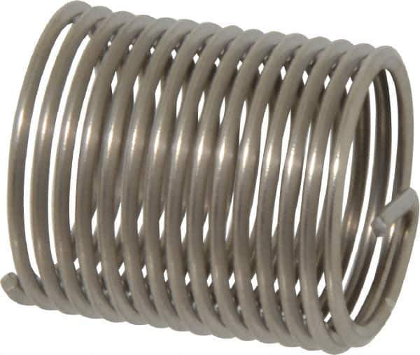 Heli-Coil - 3/4-16 UNF, 1-1/8" OAL, Free Running Helical Insert - 15-1/8 Free Coils, Tanged, 304 Stainless Steel, Bright Finish, 1-1/2D Insert Length - USA Tool & Supply