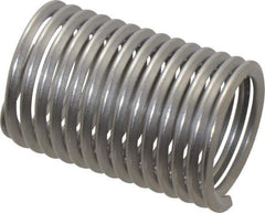 Heli-Coil - 1-8 UNC, 2" OAL, Free Running Helical Insert - 14 Free Coils, Tanged, 304 Stainless Steel, Bright Finish, 2D Insert Length - Exact Industrial Supply