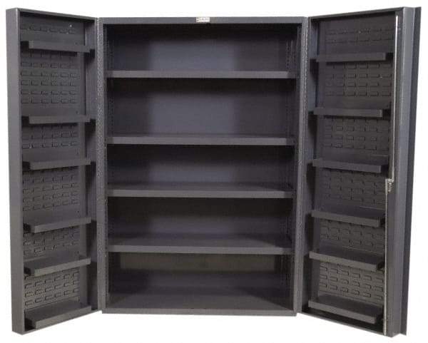 Durham - 16 Shelf Storage Cabinet - Steel, 36" Wide x 24" Deep x 72" High, Gray - USA Tool & Supply