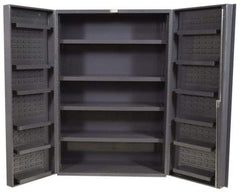 Durham - 16 Shelf Storage Cabinet - Steel, 36" Wide x 24" Deep x 72" High, Gray - USA Tool & Supply