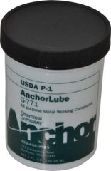 Made in USA - Anchorlube G-771, 1/2 Pt Jar Cutting Fluid - Water Soluble, For Broaching, Counterboring, Drawing, Drilling, Engraving, Fly-Cutting, Hole Extruding, Milling, Piercing, Punching, Sawing, Seat Forming, Spot Facing, Tapping - USA Tool & Supply