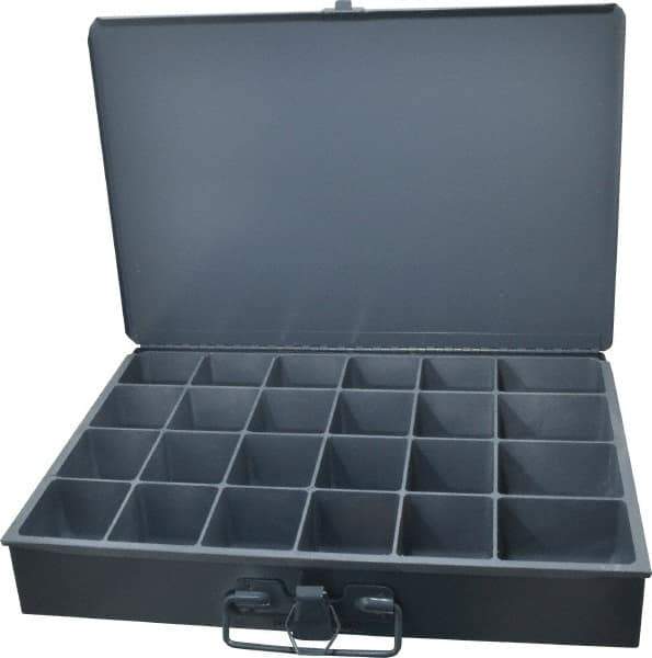 Durham - 24 Compartment Small Steel Storage Drawer - 13-3/8 Inches Wide x 9-1/4 Inches Deep - USA Tool & Supply