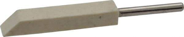 Made in USA - 1/4" Diam, 1/8" Shank Diam, Taper Shaped Mounted Bob - Medium Density, 1/4" Head Length, 1-1/2" Shank Length, Wool Felt, for Reciprocating Tools - USA Tool & Supply