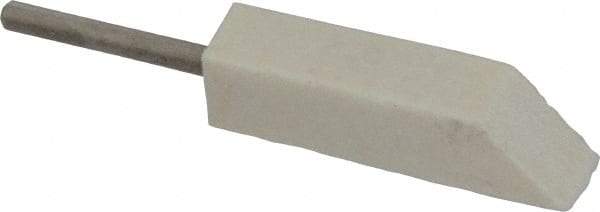 Made in USA - 3/8" Diam, 1/8" Shank Diam, Taper Shaped Mounted Bob - Medium Density, 1-1/2" Head Length, 1-1/2" Shank Length, Wool Felt, for Reciprocating Tools - USA Tool & Supply