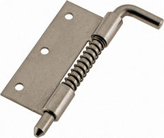 Made in USA - 7/8" Wide x 0.05" Thick, 302/304 Hinge - Stainless Steel, Polished Finish - USA Tool & Supply