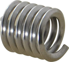 Heli-Coil - 1/4-20 UNC, 3/8" OAL, Free Running Helical Insert - 5-3/4 Free Coils, Tanged, Stainless Steel, Bright Finish, 1-1/2D Insert Length - USA Tool & Supply