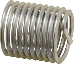 Heli-Coil - 1-8 UNC, 1-1/2" OAL, Free Running Helical Insert - 10-1/8 Free Coils, Tanged, Stainless Steel, Bright Finish, 1-1/2D Insert Length - USA Tool & Supply