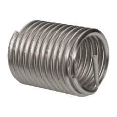 Heli-Coil - 1-1/4 - 7 UNC, 1-7/8" OAL, Free Running Helical Insert - 11-1/4 Free Coils, Tanged, Stainless Steel, Bright Finish, 1-1/2D Insert Length - Exact Industrial Supply