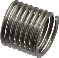 Heli-Coil - 1/4-28 UNF, 3/8" OAL, Free Running Helical Insert - 8-1/4 Free Coils, Tanged, Stainless Steel, Bright Finish, 1-1/2D Insert Length - USA Tool & Supply