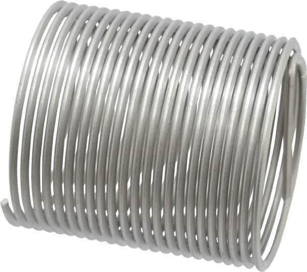 Heli-Coil - 1-1/2 - 12 UNF, 2-1/4" OAL, Free Running Helical Insert - 23-1/2 Free Coils, Tanged, Stainless Steel, Bright Finish, 1-1/2D Insert Length - USA Tool & Supply