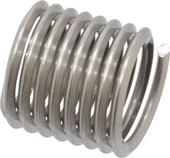 Heli-Coil - M12x1.75 Metric Coarse, 18mm OAL, Free Running Helical Insert - 8-1/4 Free Coils, Tanged, Stainless Steel, Bright Finish, 1-1/2D Insert Length - USA Tool & Supply