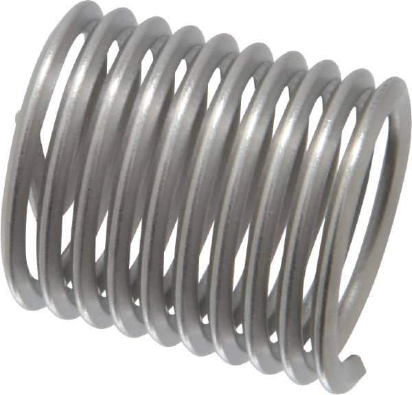 Heli-Coil - M16x2.00 Metric Coarse, 24mm OAL, Free Running Helical Insert - 9-3/4 Free Coils, Tanged, Stainless Steel, Bright Finish, 1-1/2D Insert Length - USA Tool & Supply