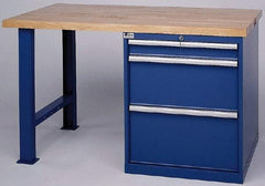 LISTA - 3 Drawer NC/CNC Cabinet Modular Workstation - For Use 40 Taper, Holds 56 Tools, 60 Inches Wide x 35-1/4 Inches High x 30 Inches Deep, 2,000 Lbs. Load Capacity - USA Tool & Supply