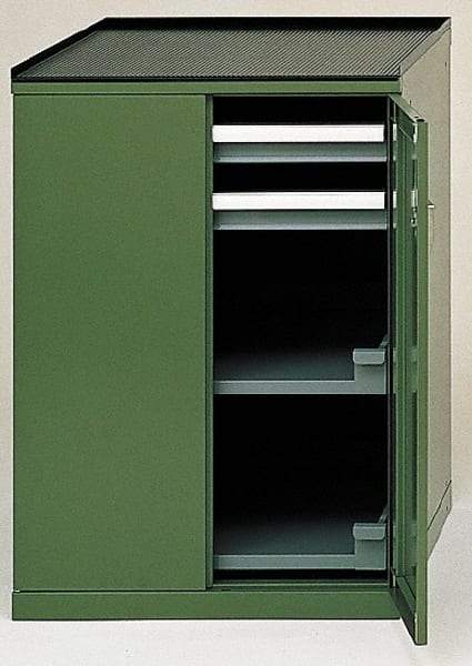LISTA - 2 Drawer Machine Accessory Cabinet - 28-1/4 Inches Wide x 39-3/8 Inches High x 29-1/2 Inches Deep, 5,000 Lbs. Load Capacity - USA Tool & Supply