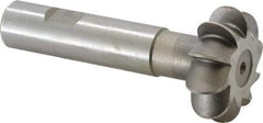 Whitney Tool Co. - 5/16" Radius, 11/16" Circle Diam, 1-3/4" Cutter Diam, Shank Connection, Convex Radius Cutter - 3/4" Shank Diam, 4" OAL, High Speed Steel, Uncoated, Profile Ground, 10 Teeth, Weldon Flat - USA Tool & Supply