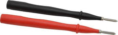 Fluke - Black/Red Electrical Test Equipment Probe - Use with Fluke 175, 177, 179 True RMS Digital Multimeters, Fluke 345 Powers Quality Clamp Meters, Fluke 373 True RMS AC Clamp Meters, Fluke 374 FC True-rms AC/DC Clamp Meters - USA Tool & Supply