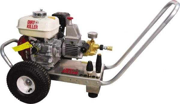 Dirt Killer - Gas, 6.5 hp, 2,600 psi, 3.5 GPM, Cold Water Pressure Washer - 50' x 3/8" Hose - USA Tool & Supply