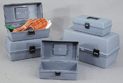 Flambeau - 1 Compartment Utility Tool Box - 17-1/8" Wide x 8-5/8" Deep x 9-1/4" High, Copolymer Resin, Gray - USA Tool & Supply
