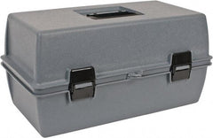 Flambeau - 1 Compartment Utility Tool Box - 15-5/8" Wide x 6-1/2" Deep x 7-3/4" High, Copolymer Resin, Gray - USA Tool & Supply